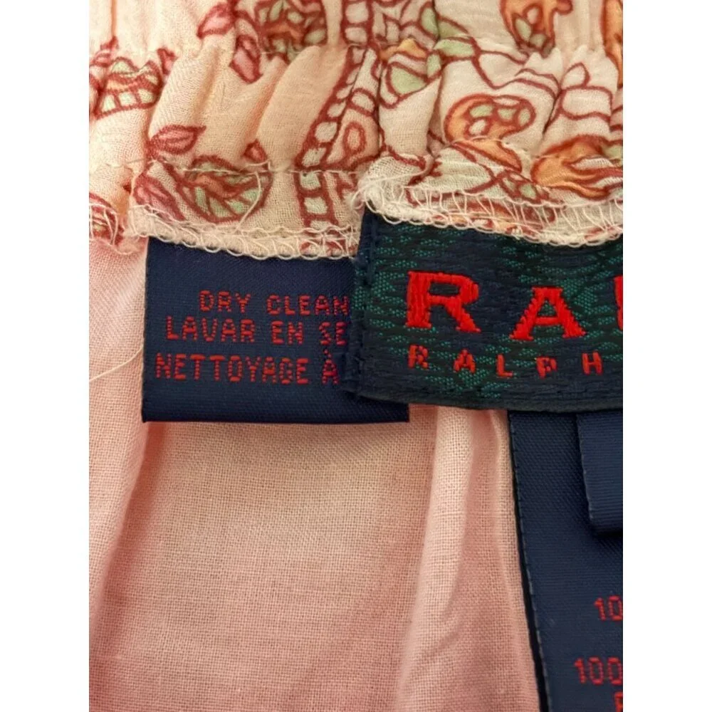 Y2K Ralph Ralph Lauren Silk Maxi Skirt L Paisley Crepe Preppy Heritage 100% Silk - Picture 6 of 7